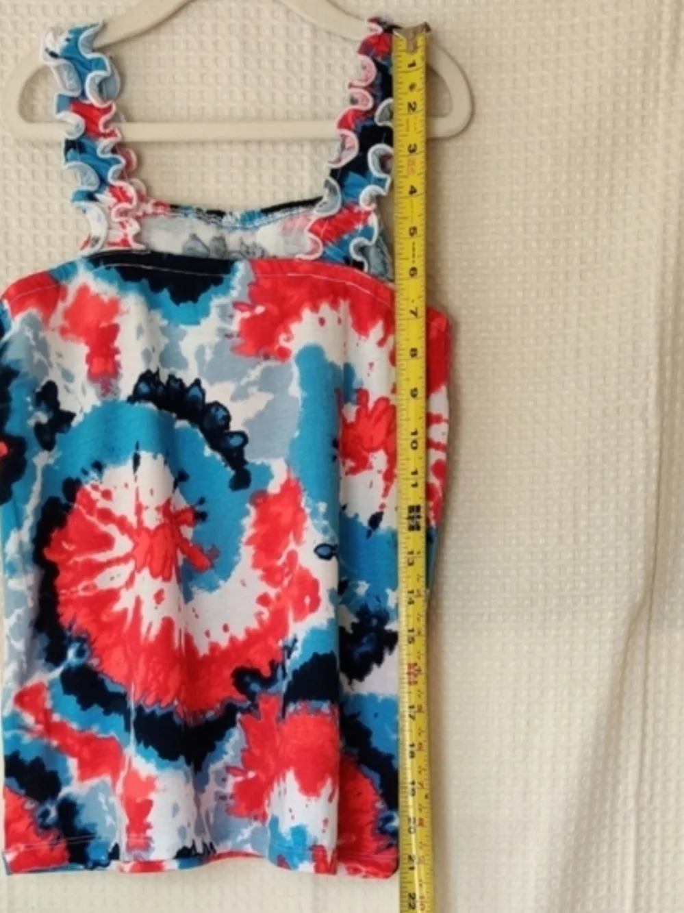 The Children's Place Red, White & Blue Tye Dye Girls Tank Top Size L 10/12 💰